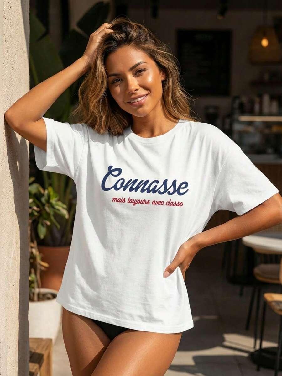 BIAŁY T-SHIRT PRINT 
