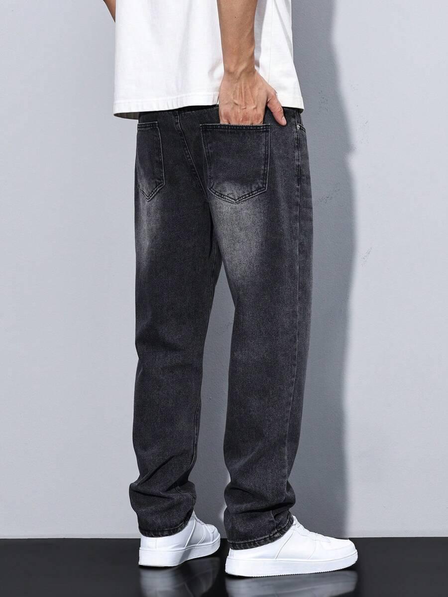 CZARNE SPODNIE JEANS