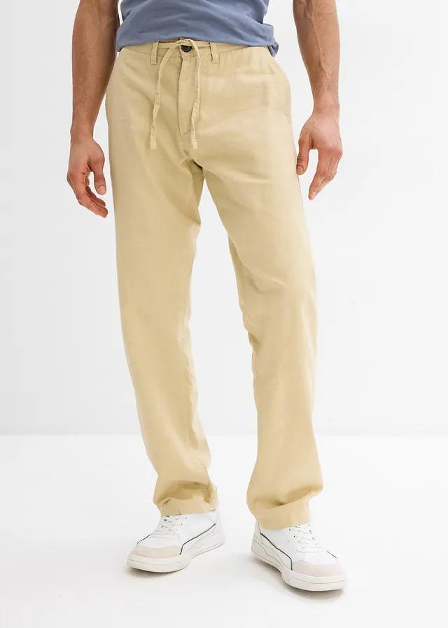 ELEGANCKIE SPODNIE PLUS SIZE Z LNU