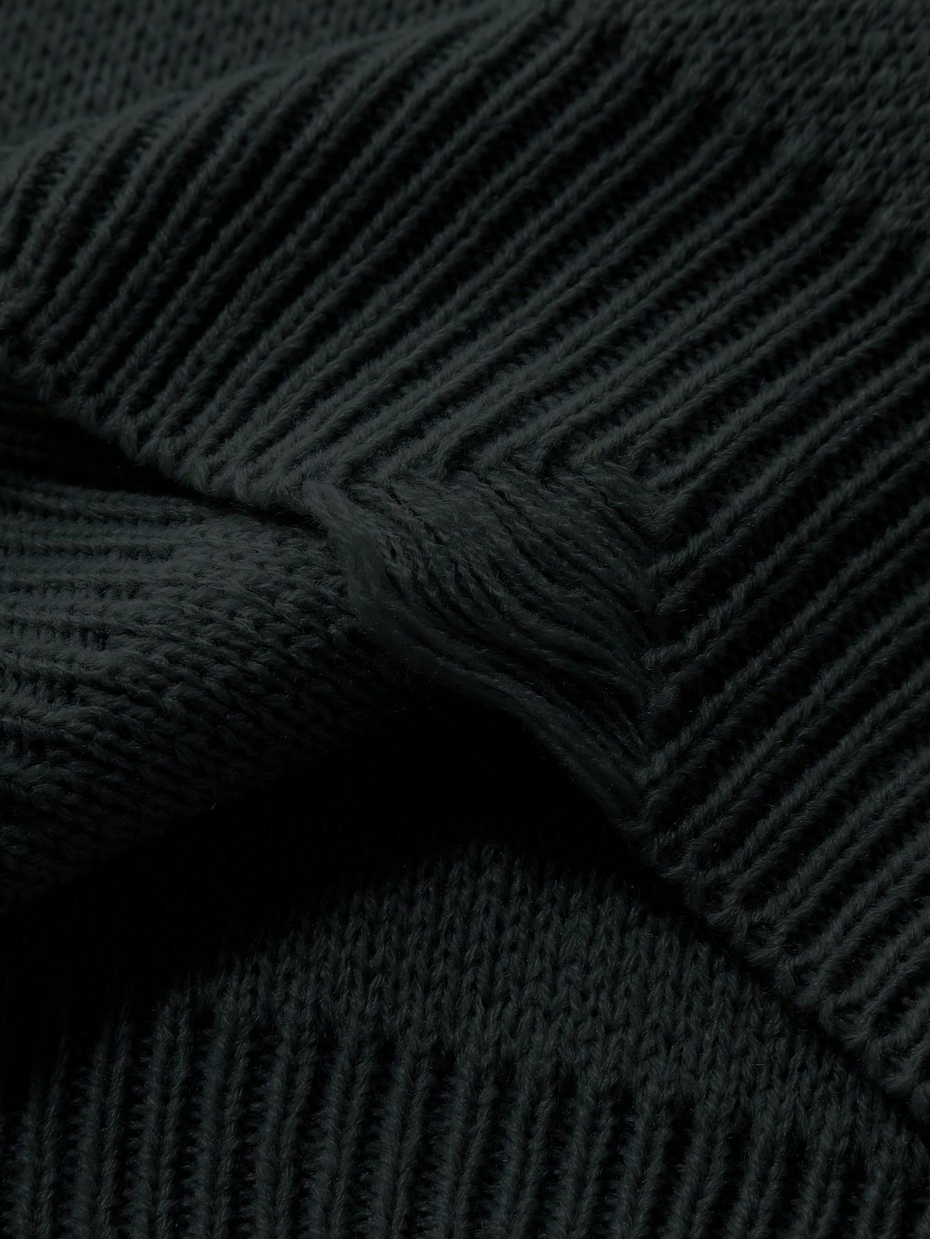 czarny sweter przetarcia