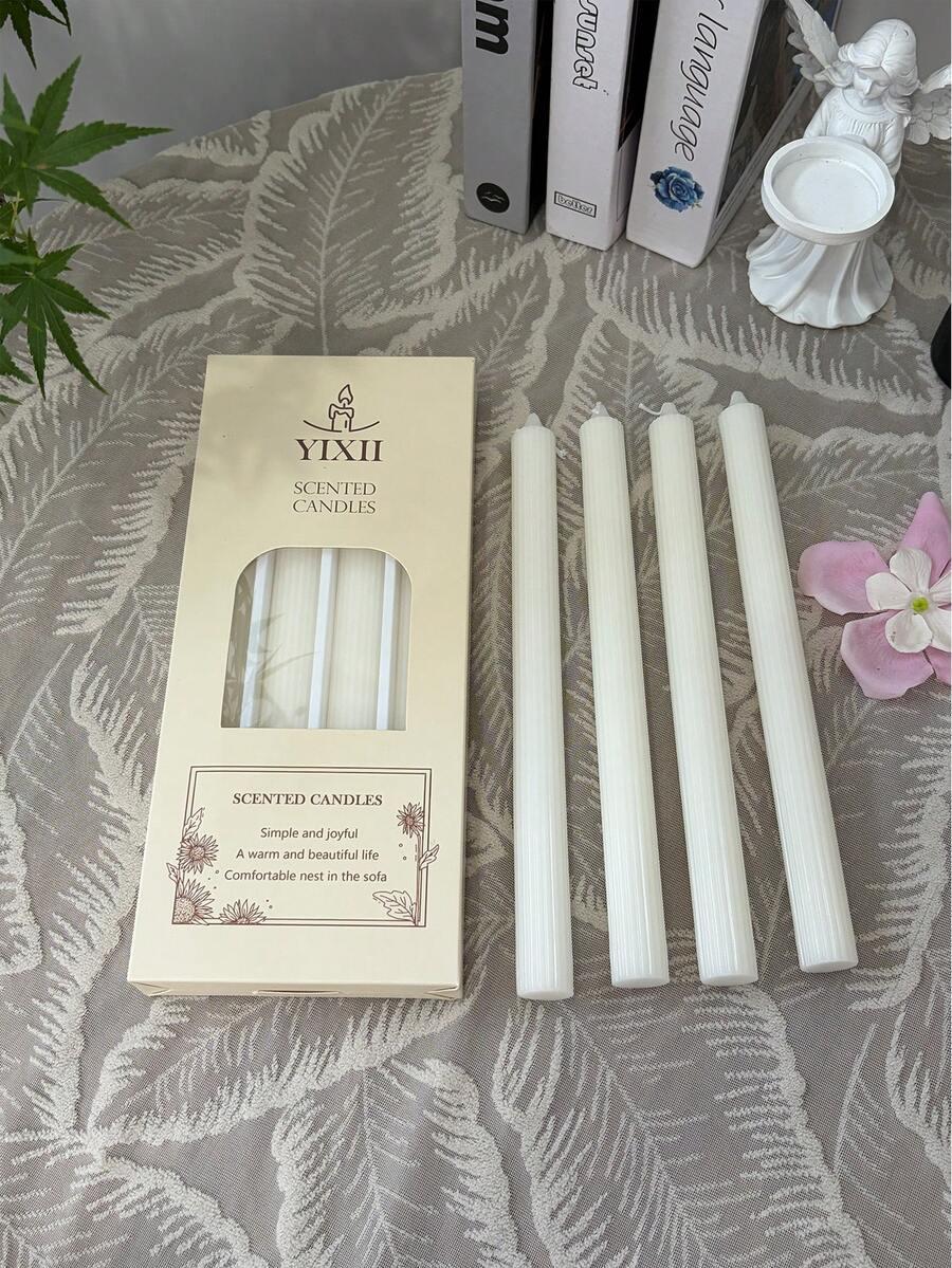 zestaw białe świeczki 3-pack