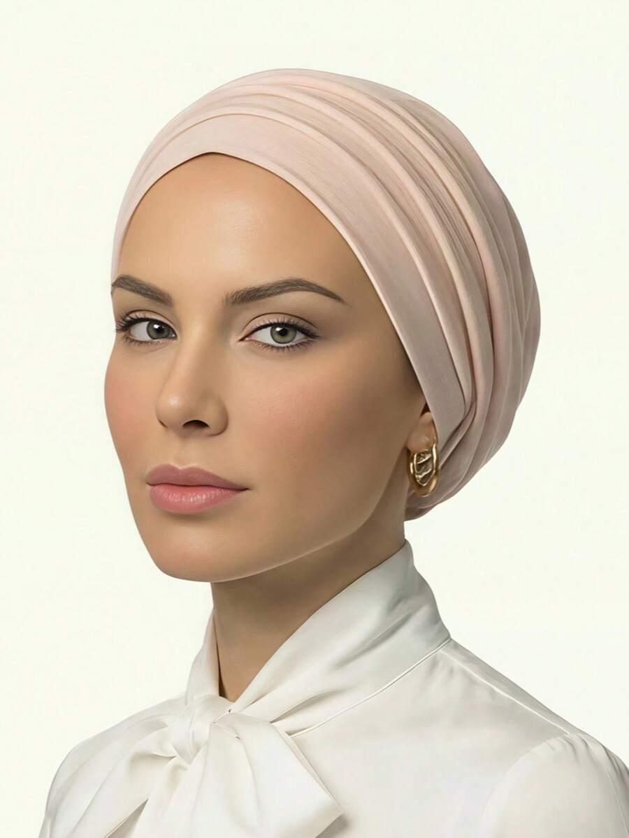 różowy turban na głowę