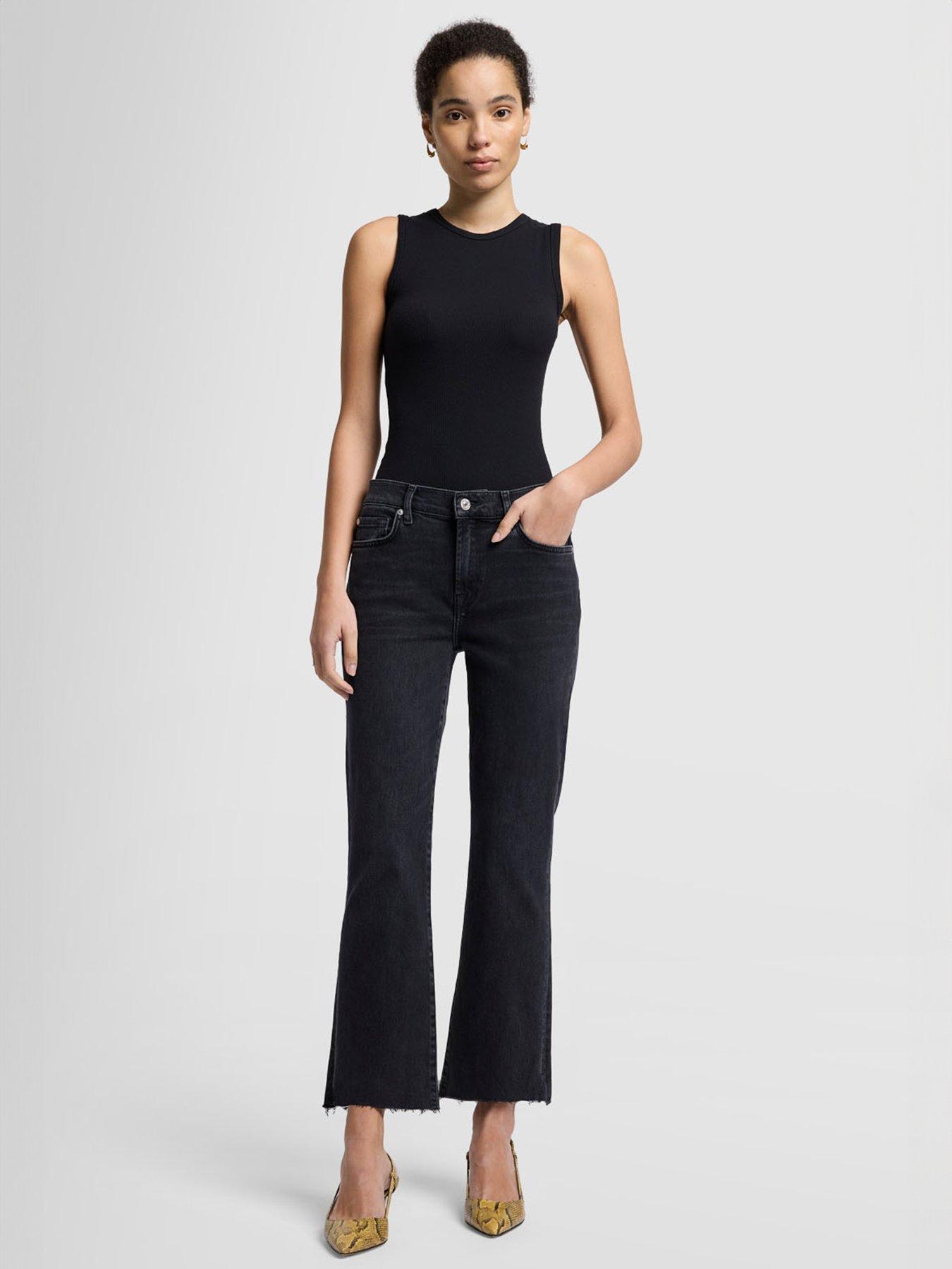 LUXE VINTAGE JEANSY Z ROZSZERZANĄ NOGAWKĄ 