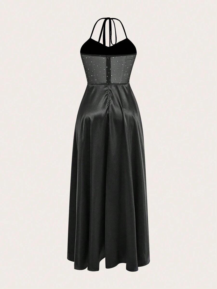 czarna sukienka maxi