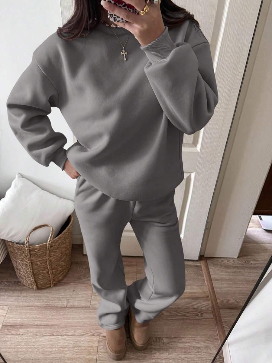 SZARY KOMPLET DRESOWY BLUZA SPODNIE