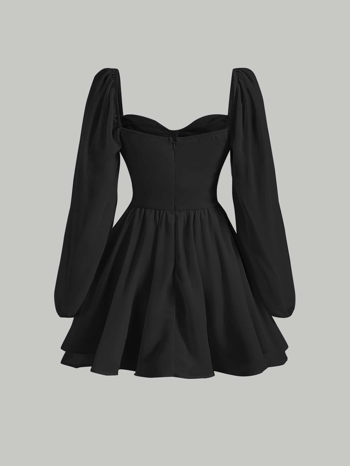 CZARNA MINI SUKIENKA 