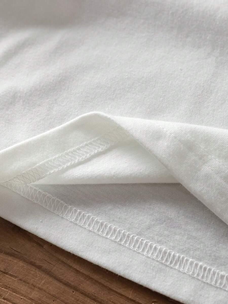 BIAŁY T-SHIRT PRINT