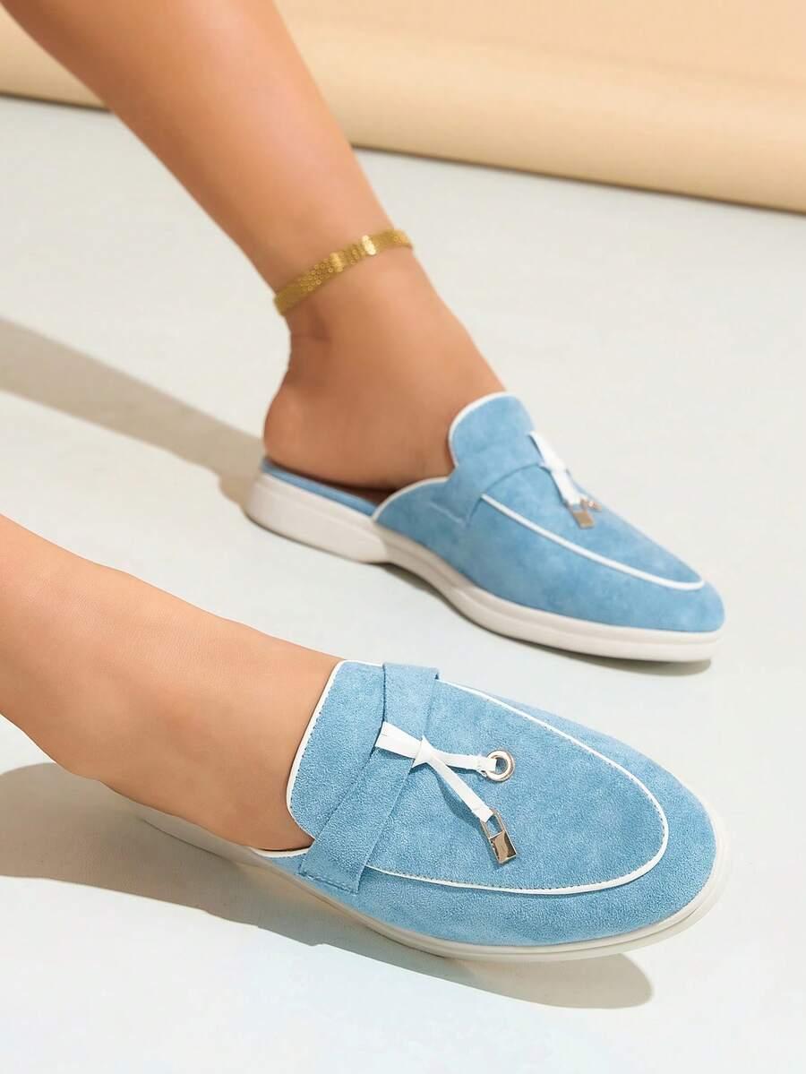 NIEBIESKIE PŁASKIE BUTY