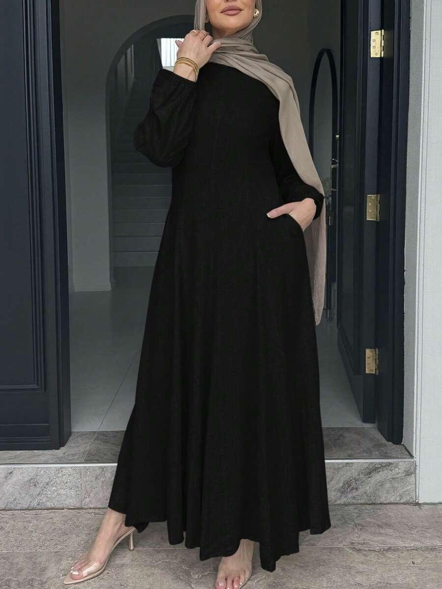 CZARNA MAXI SUKIENKA