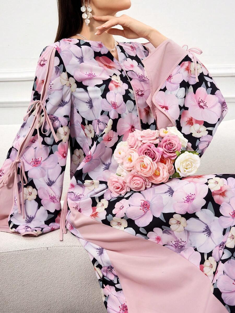 SUKIENKA W KWIATY MAXI 