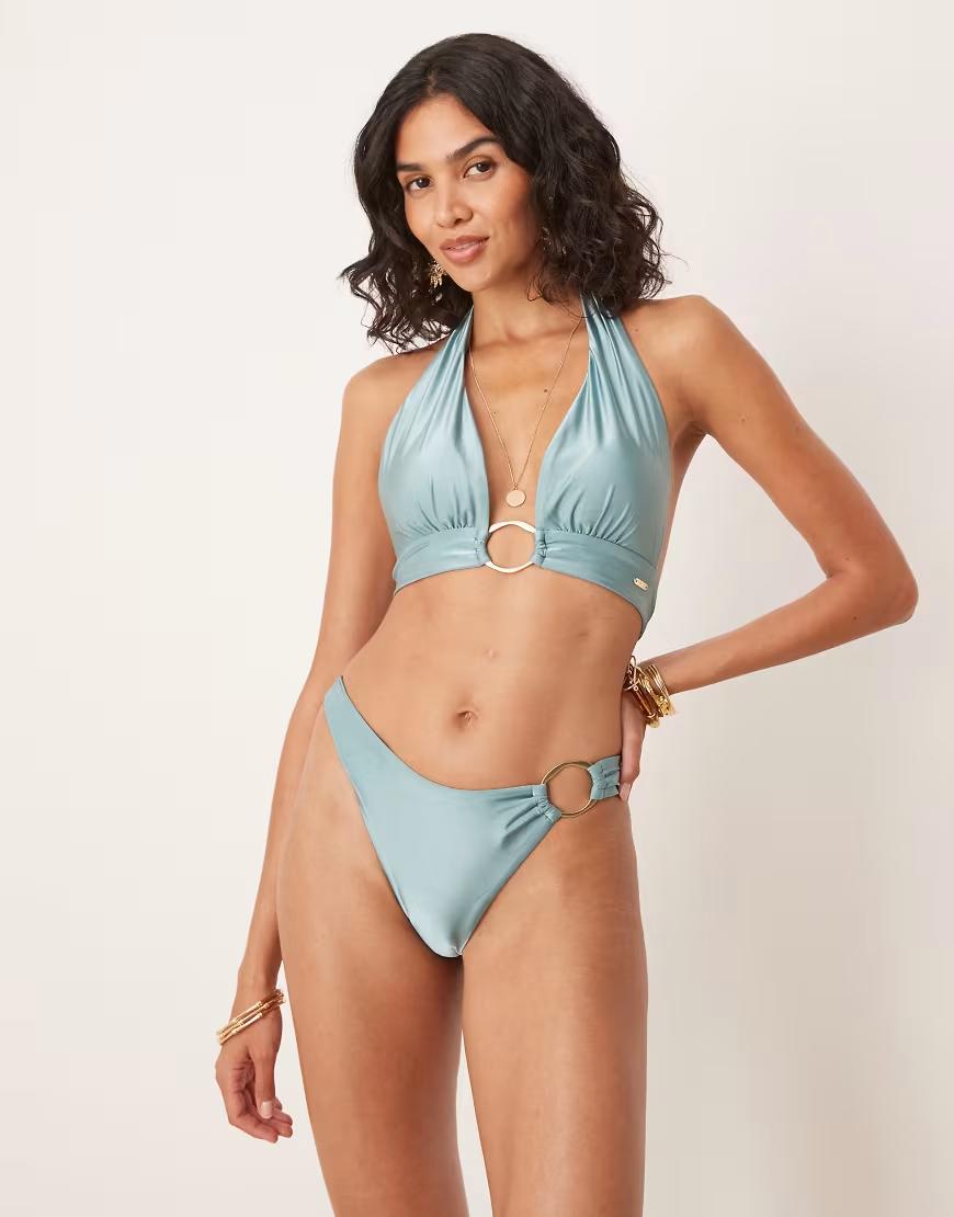 niebieski dół od bikini zdobienie 