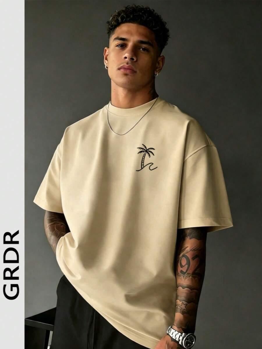 beżowy t-shirt krótki rękaw