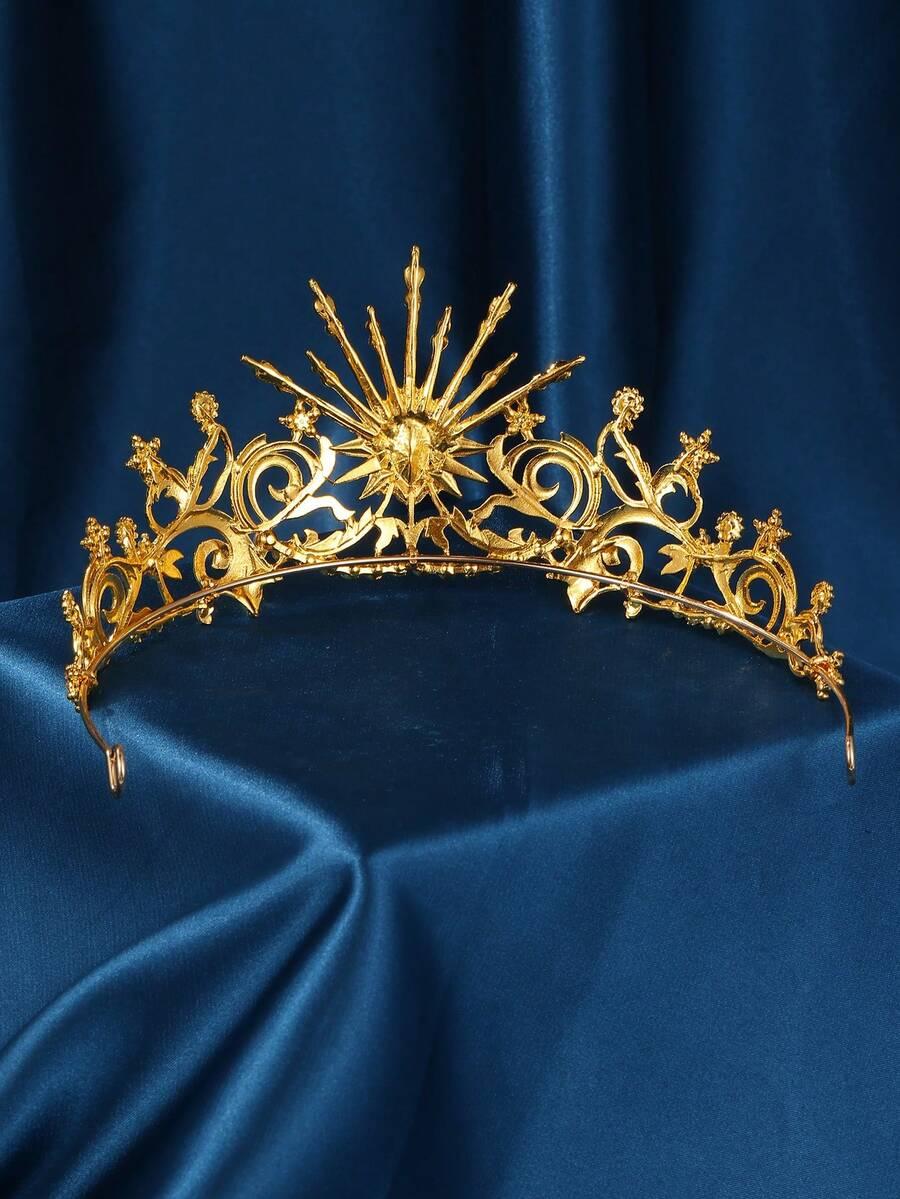 złota korona na głowę