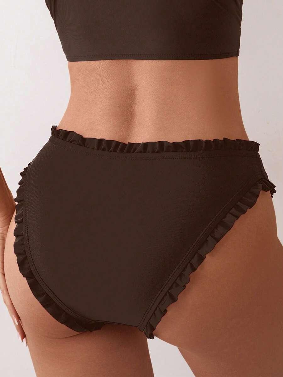 dół od bikini figi falbany