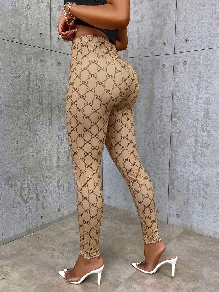 BEŻOWE LEGGINSY CASUAL