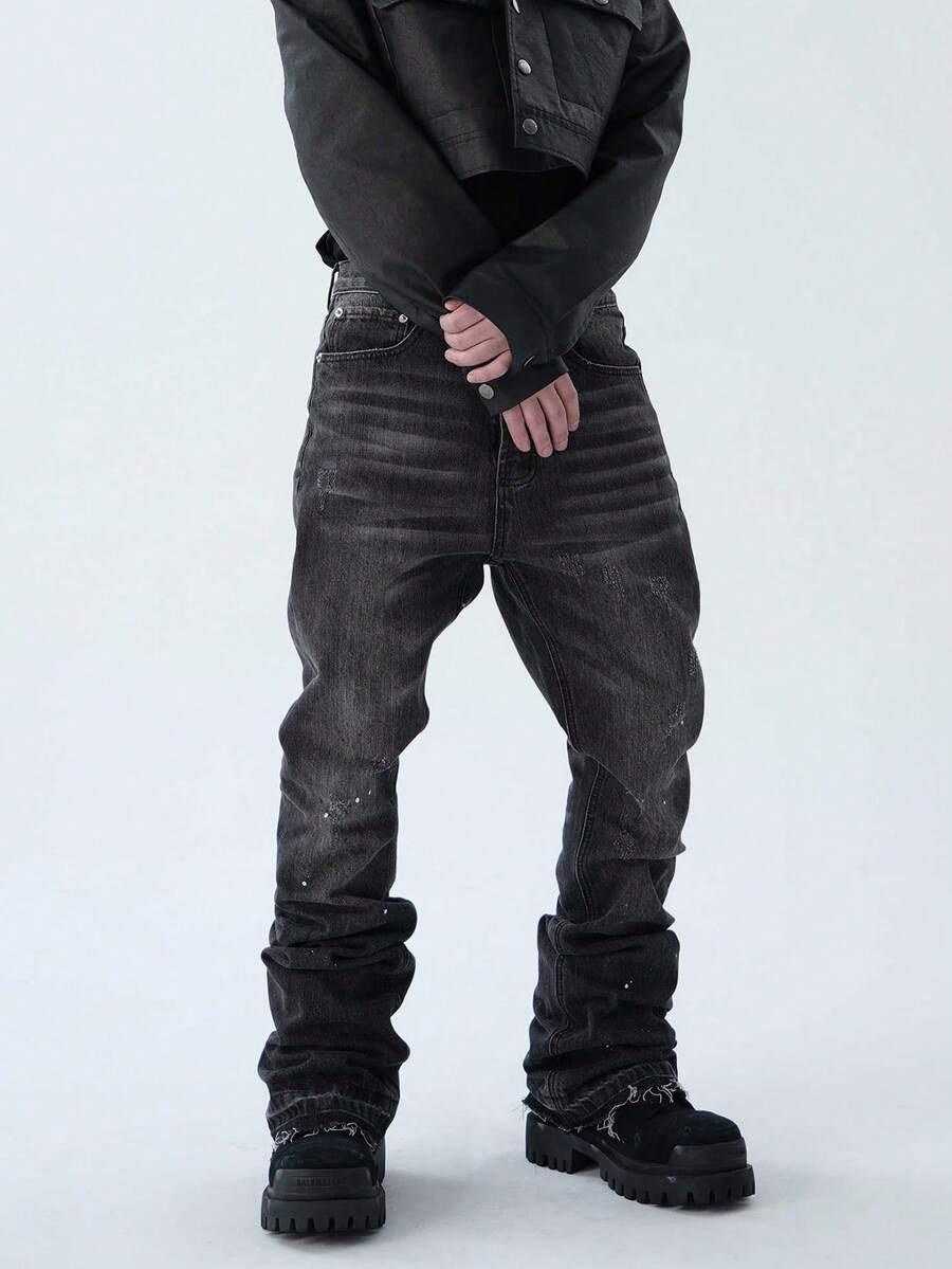 CZARNE SPODNIE JEANS
