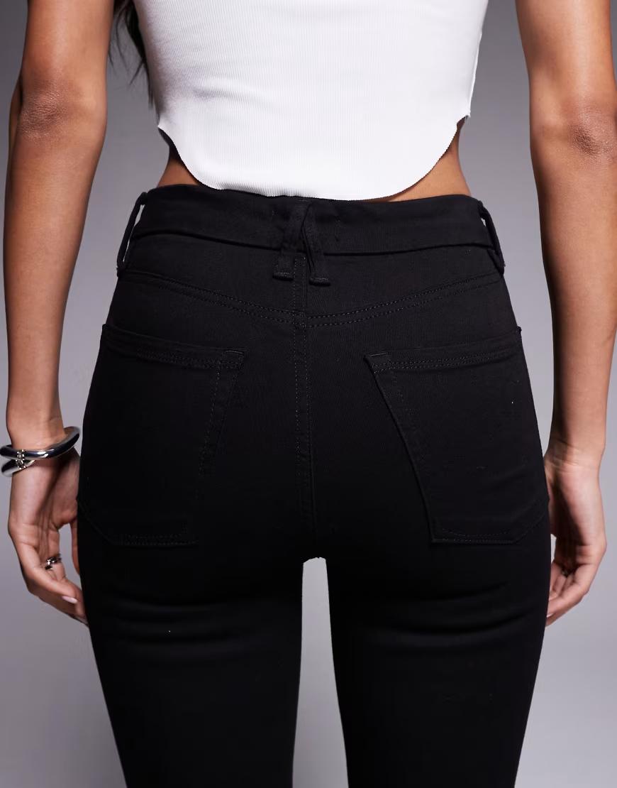 CZARNE SPODNIE JEANS DZWONY