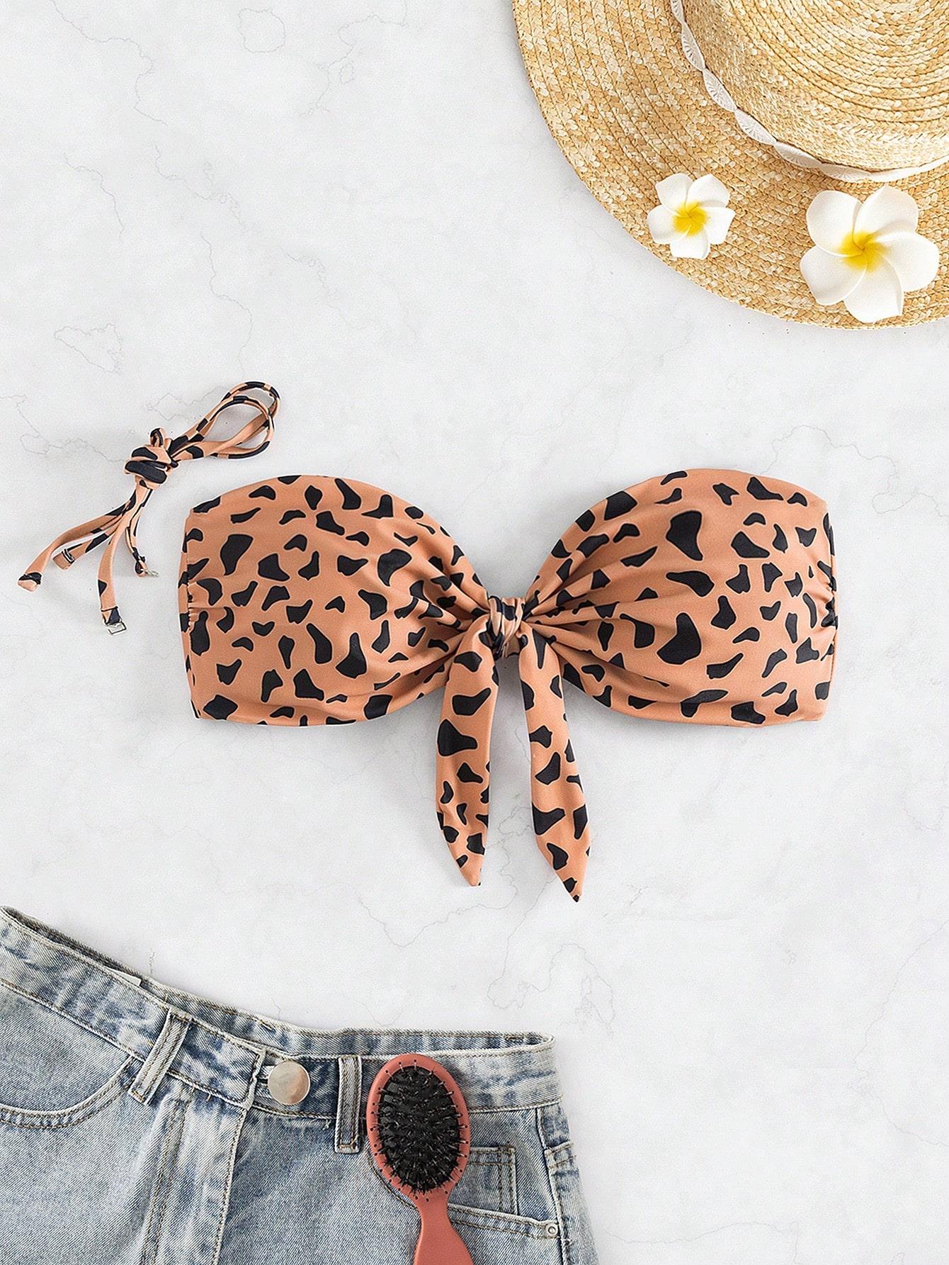 BRĄZOWA GÓRA OD BIKINI WIĄZANIE
