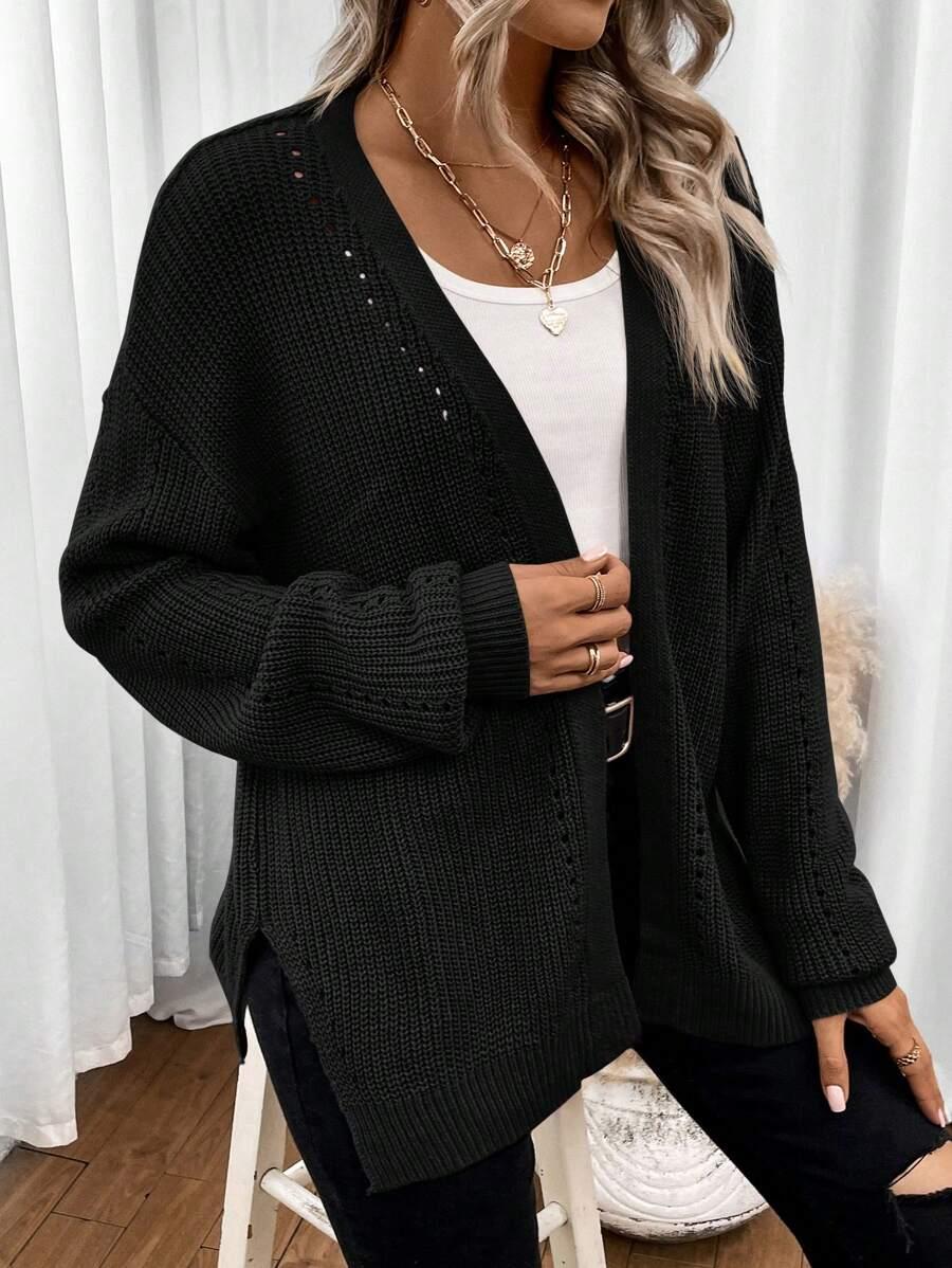CZARNY SWETER KARDIGAN 