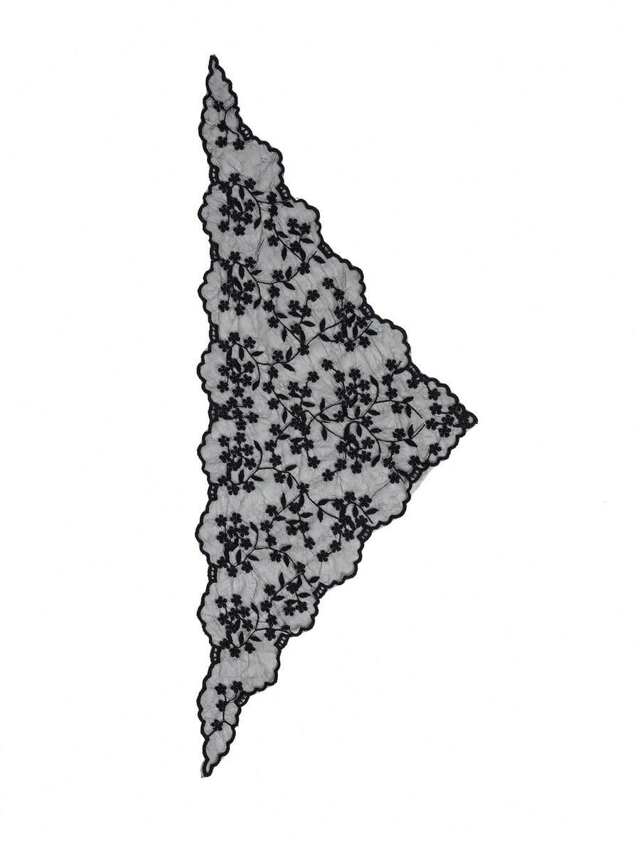 CZARNA CHUSTA KORONKA