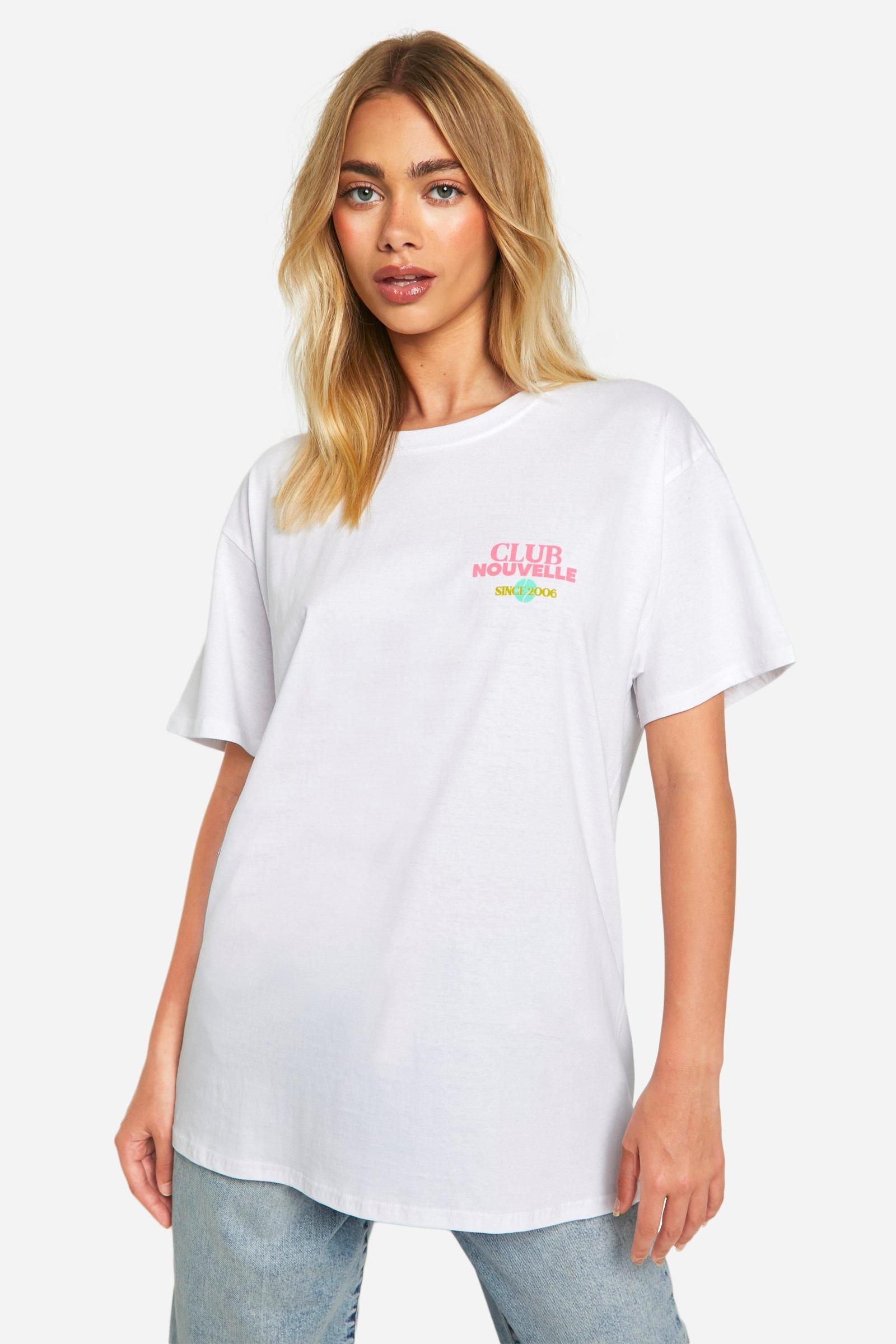 BIAŁY T-SHIRT PRINT 