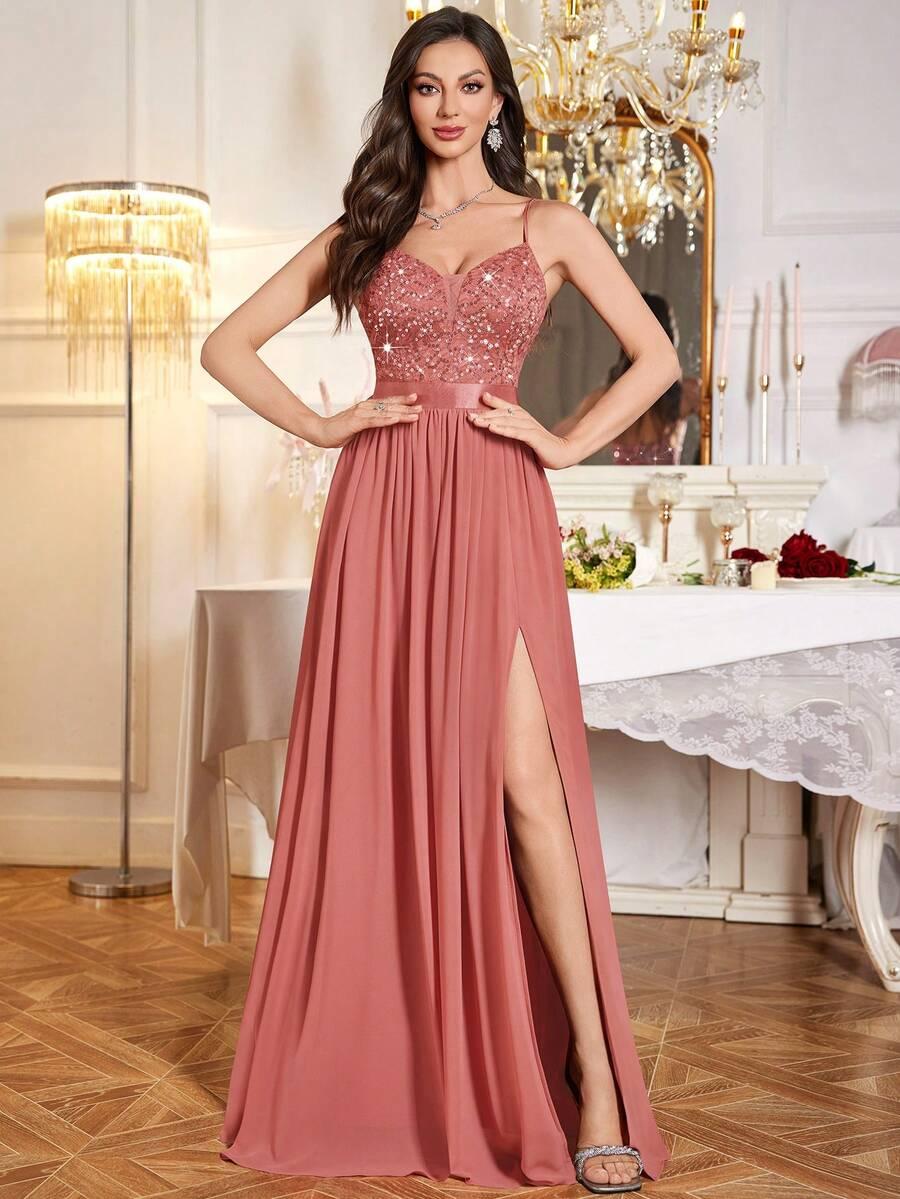 RÓŻOWA MAXI SUKIENKA
