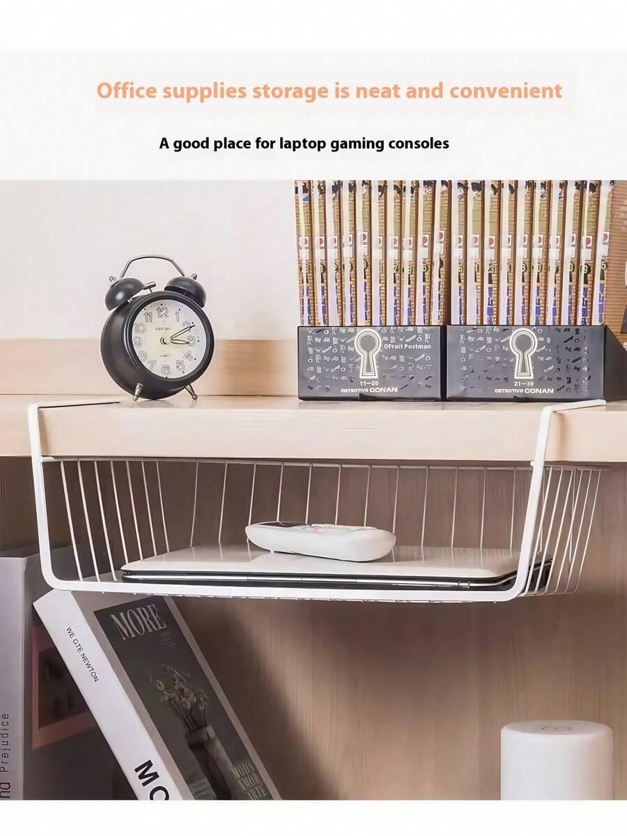 biały metalowy kosz organizer