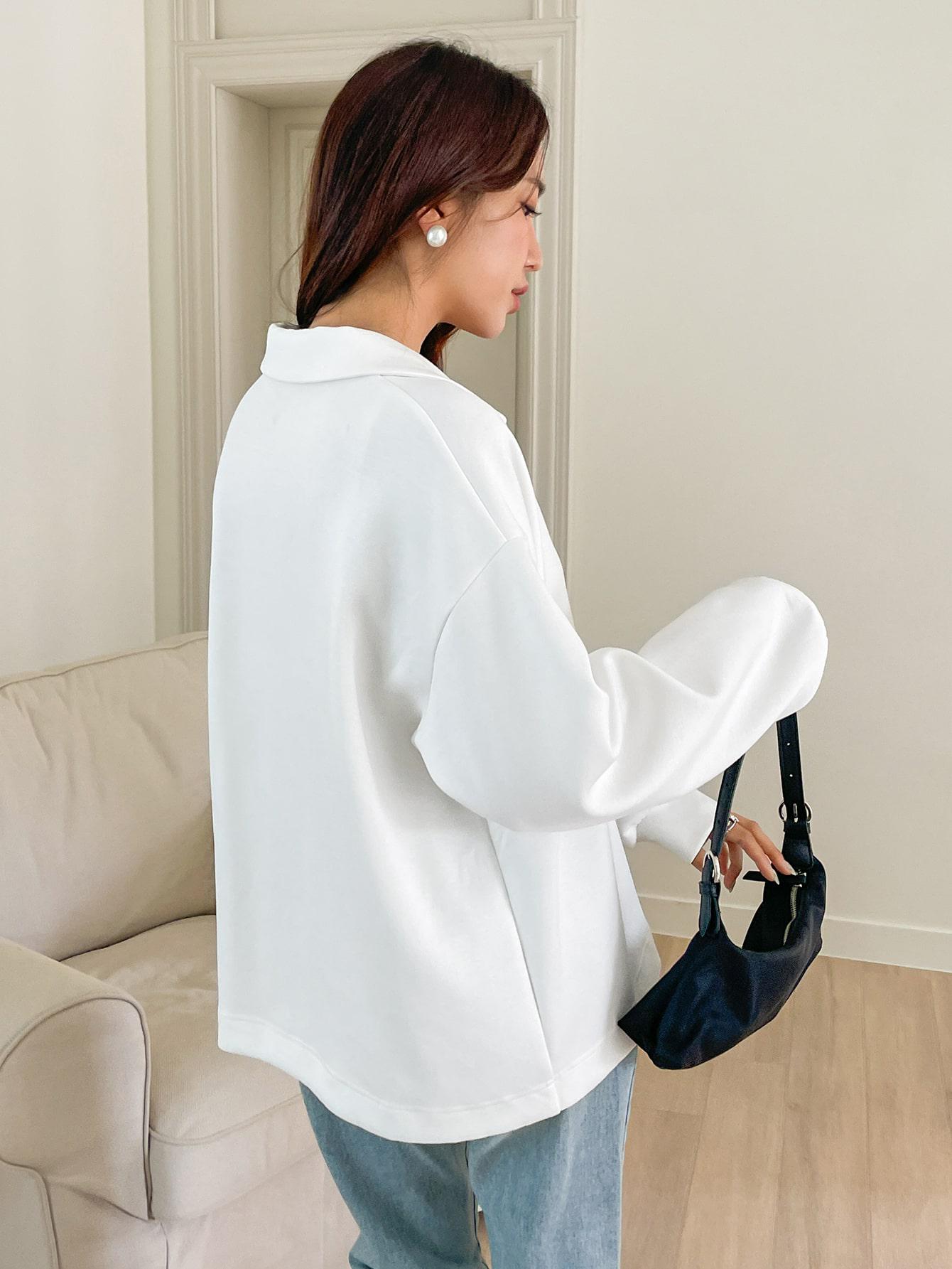 BIAŁA BLUZA OVERSIZE