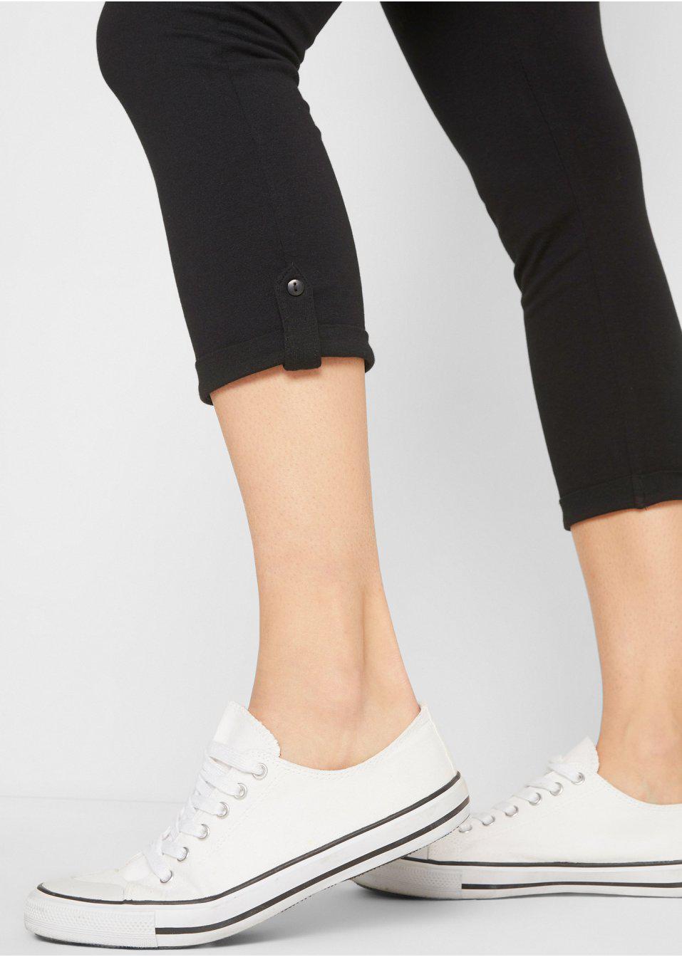 CZARNE LEGGINSY 3/4 NOGAWKA
