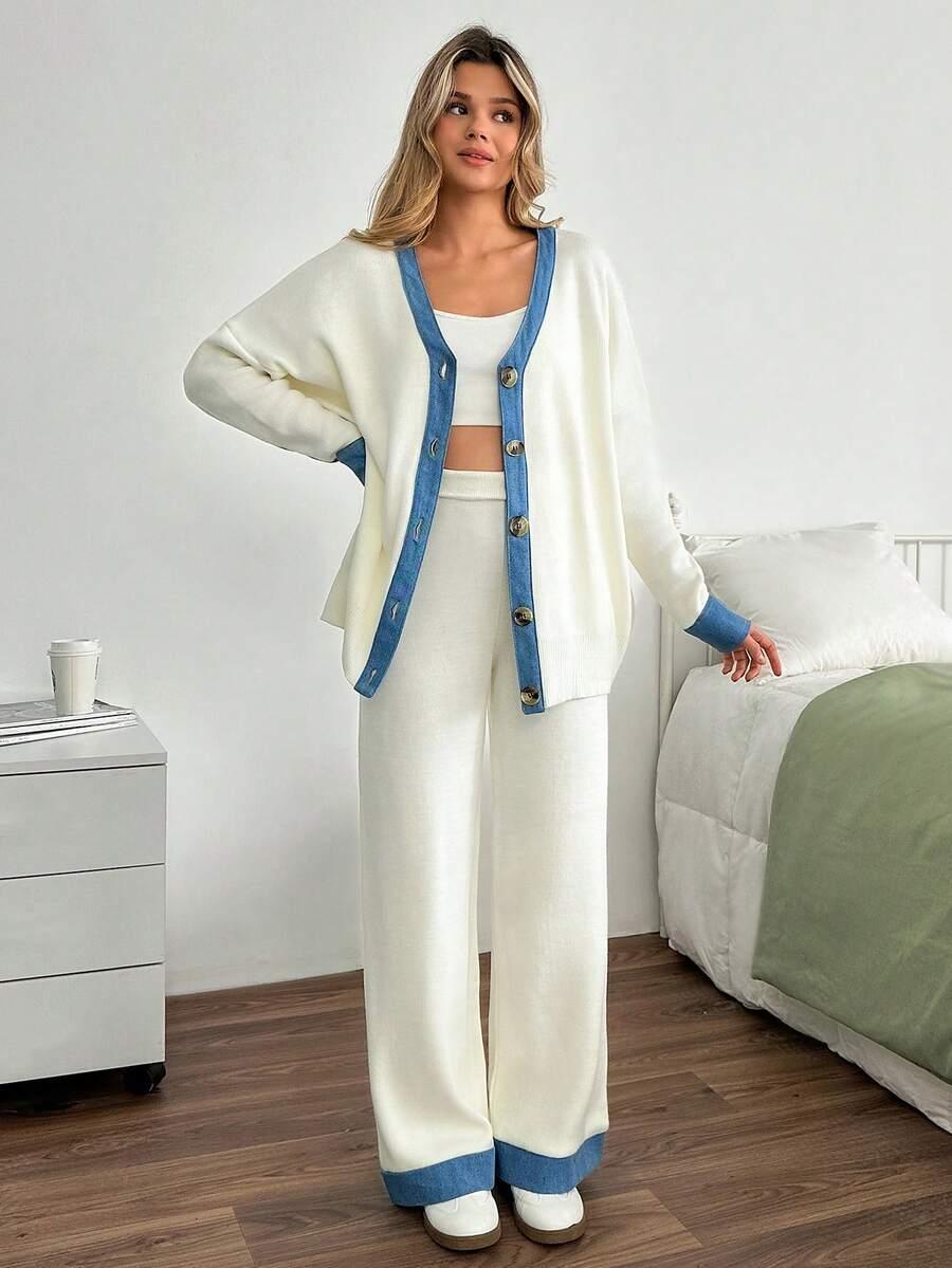 SWETER SPODNIE KOMPLET