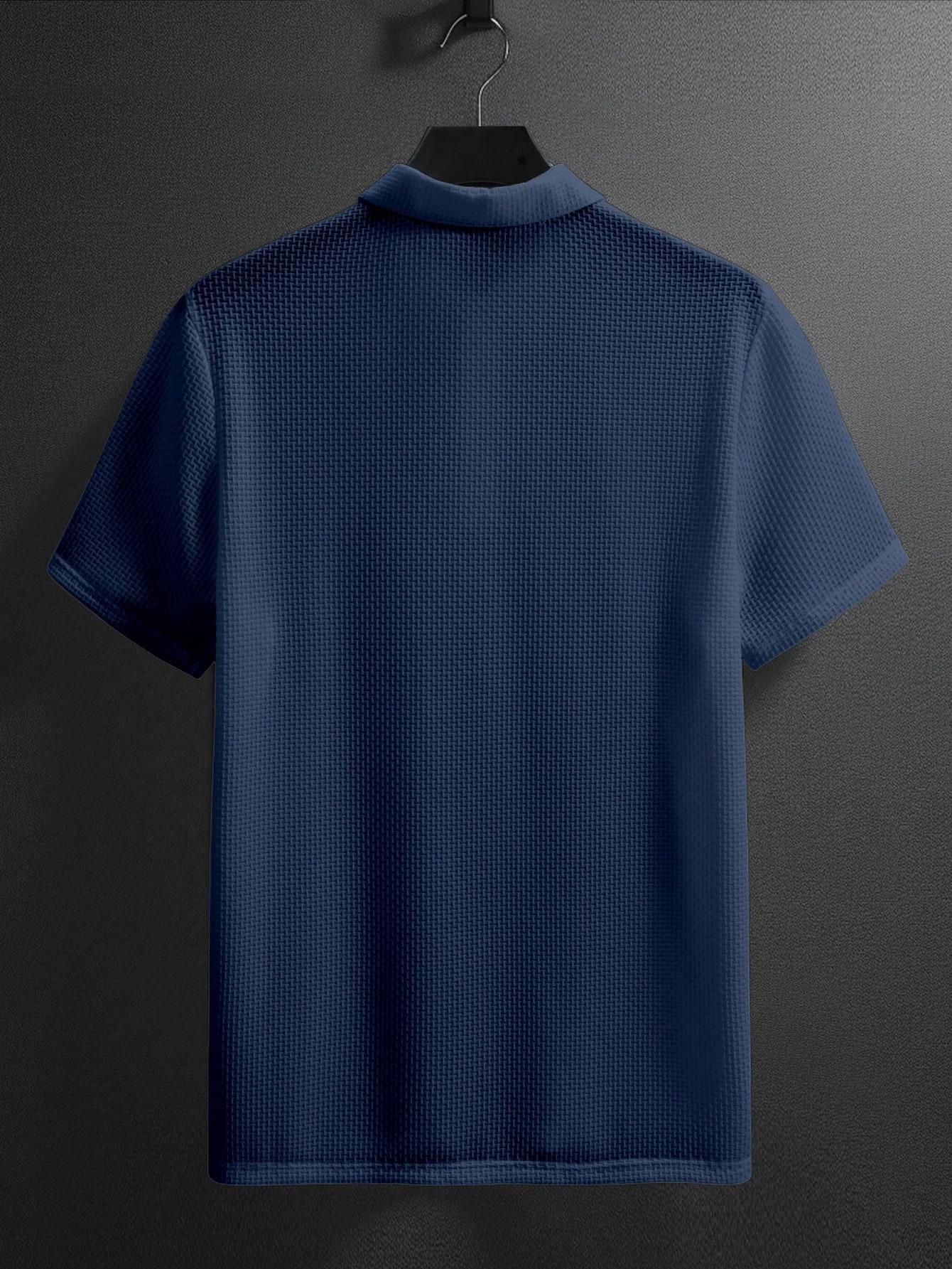 niebieska koszulka polo