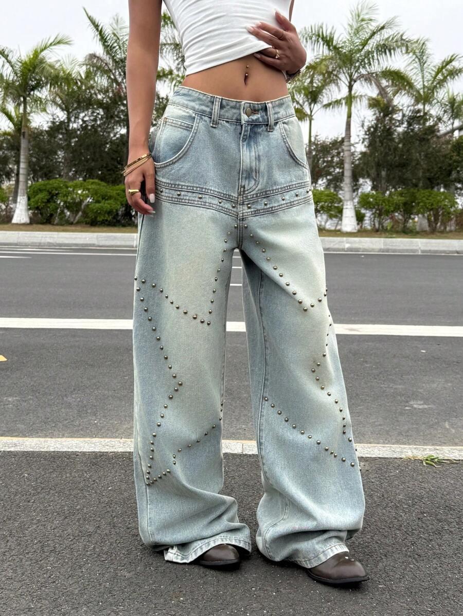 NIEBIESKIE SPODNIE JEANS