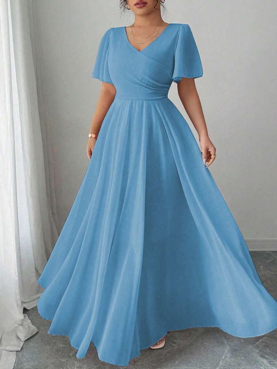 NIEBIESKA MAXI SUKIENKA