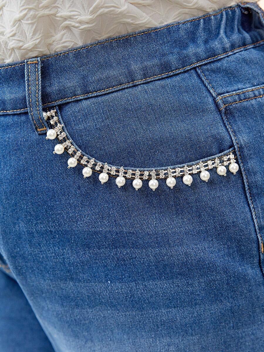 spodnie jeans zdobienie