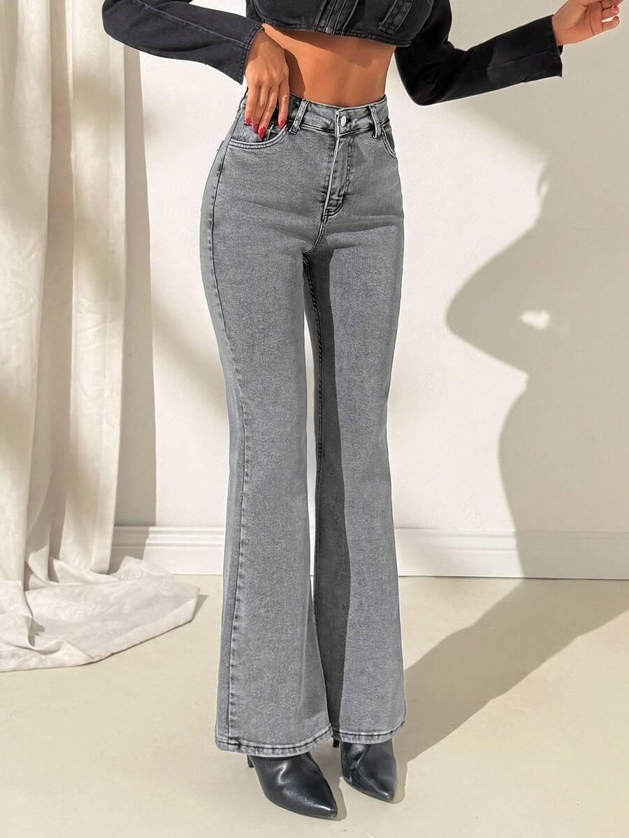 SZARE SPODNIE JEANS 