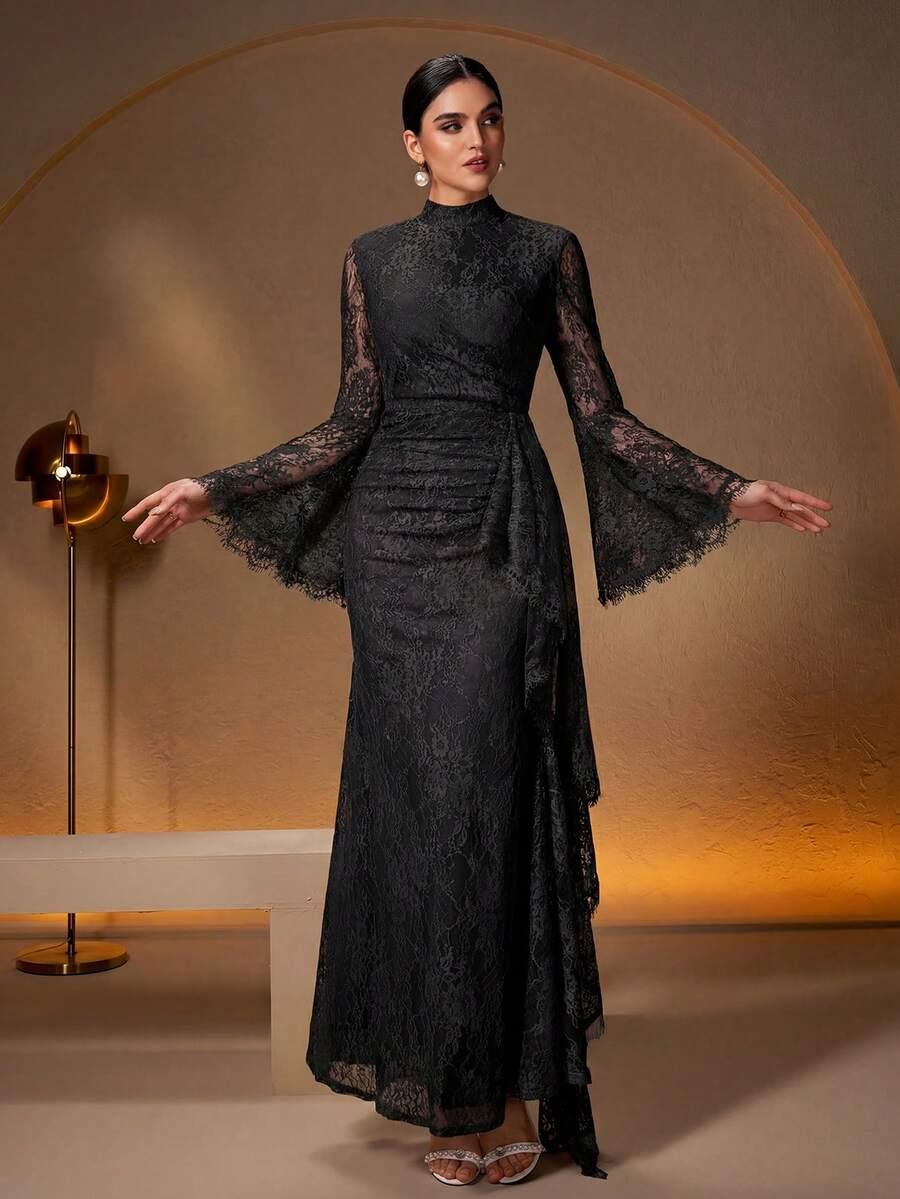 CZARNA MAXI SUKIENKA
