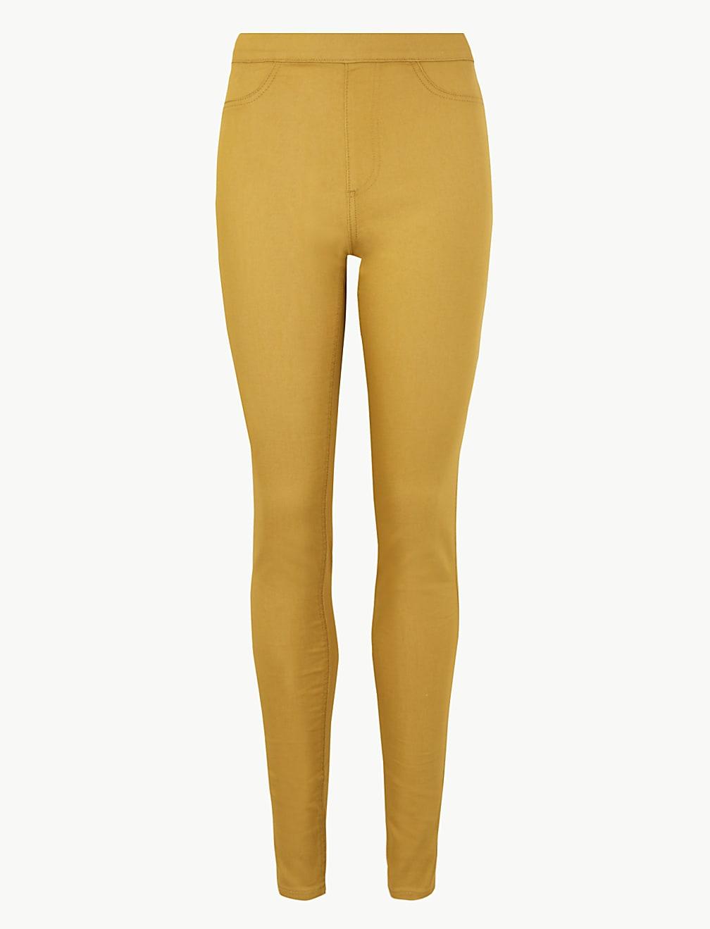 ŻÓŁTE SPODNIE CASUAL T57-8604-HN
