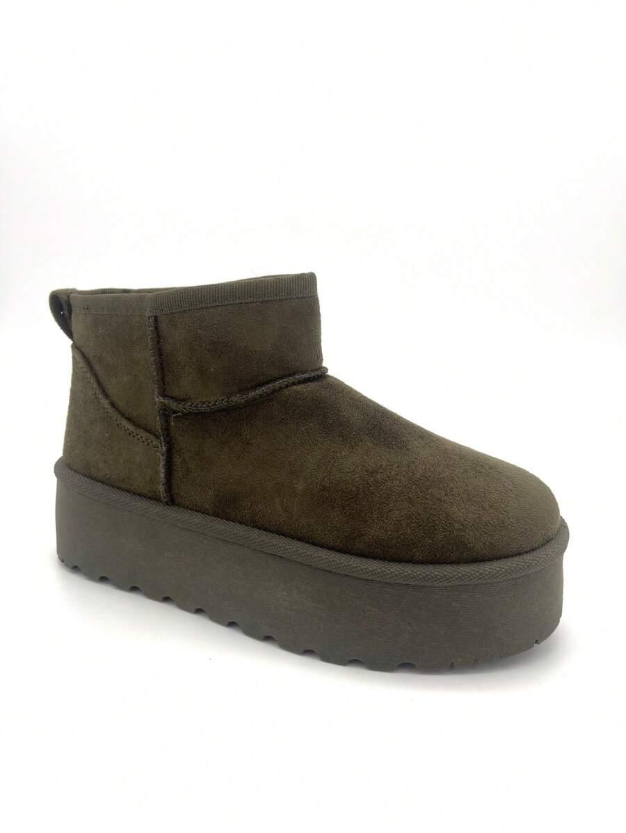 zielone buty śniegowce platforma