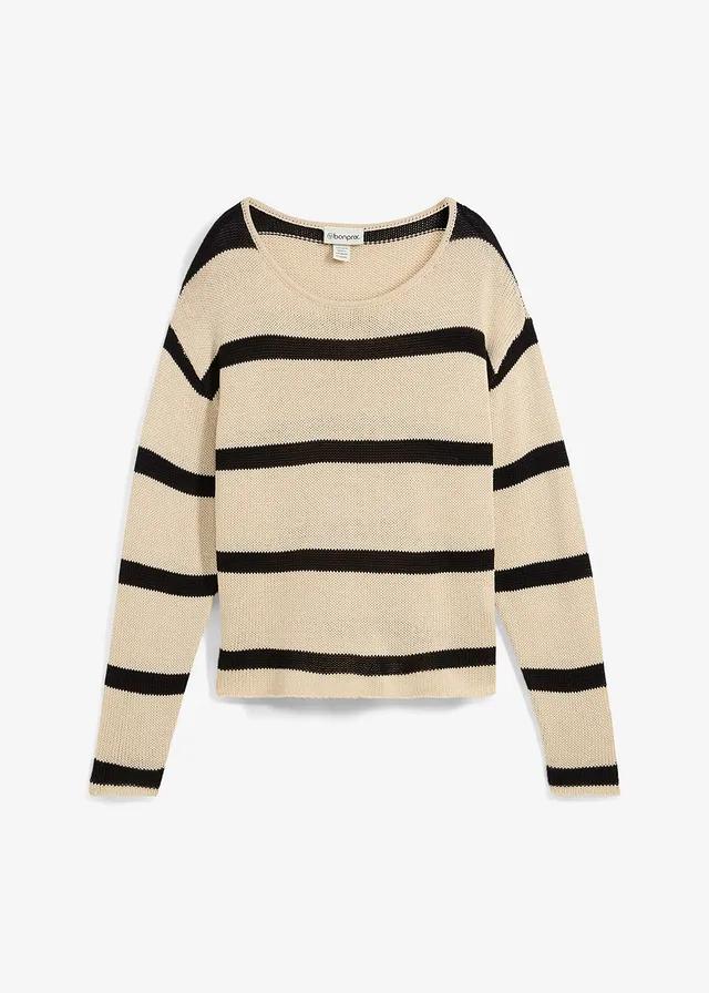 SWETER OVERSIZE Z DZIANINY 