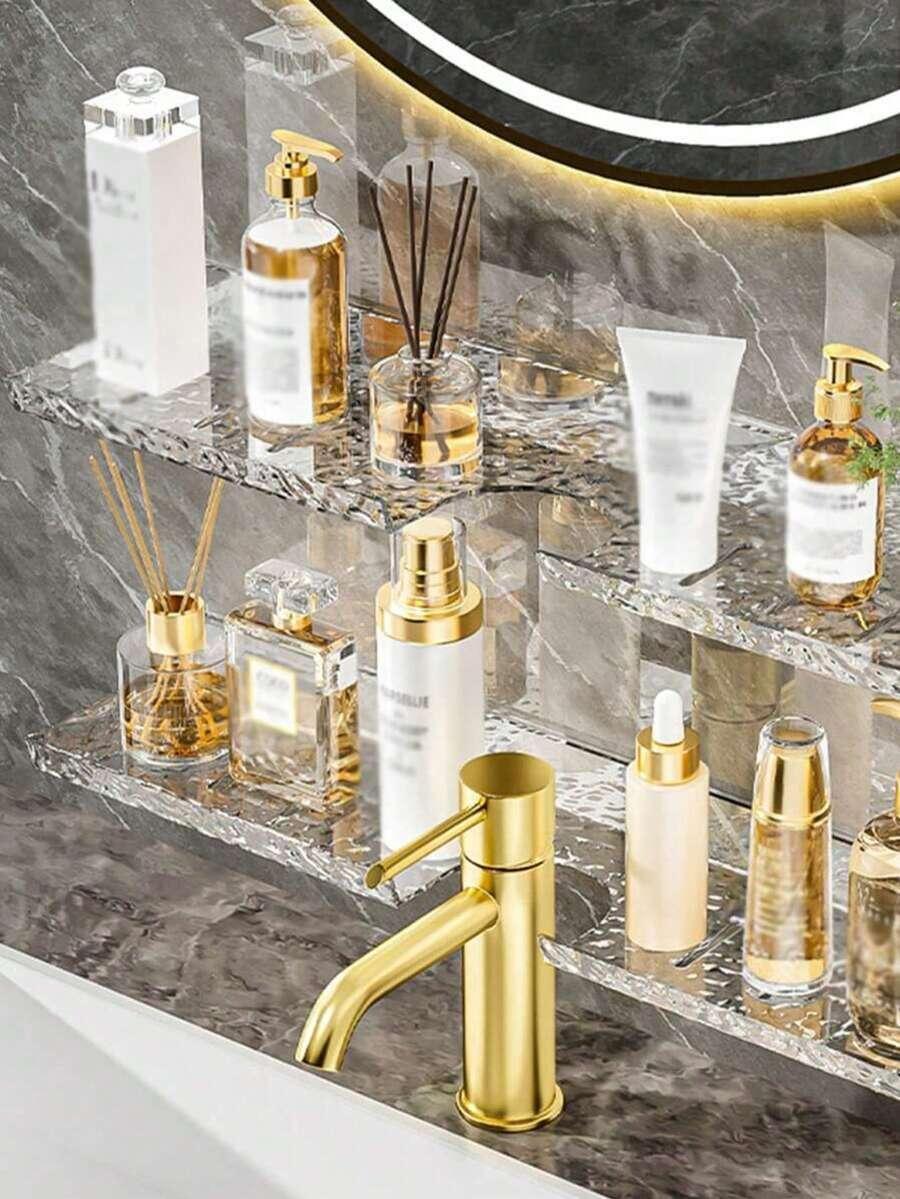przezroczysta półka łazienkowa