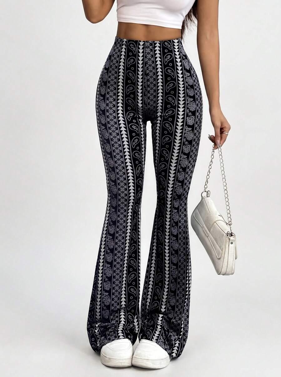 legginsy dzwony wzór