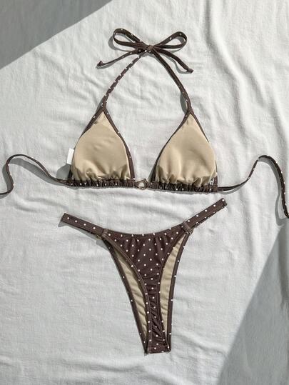 góra od bikini w groszki