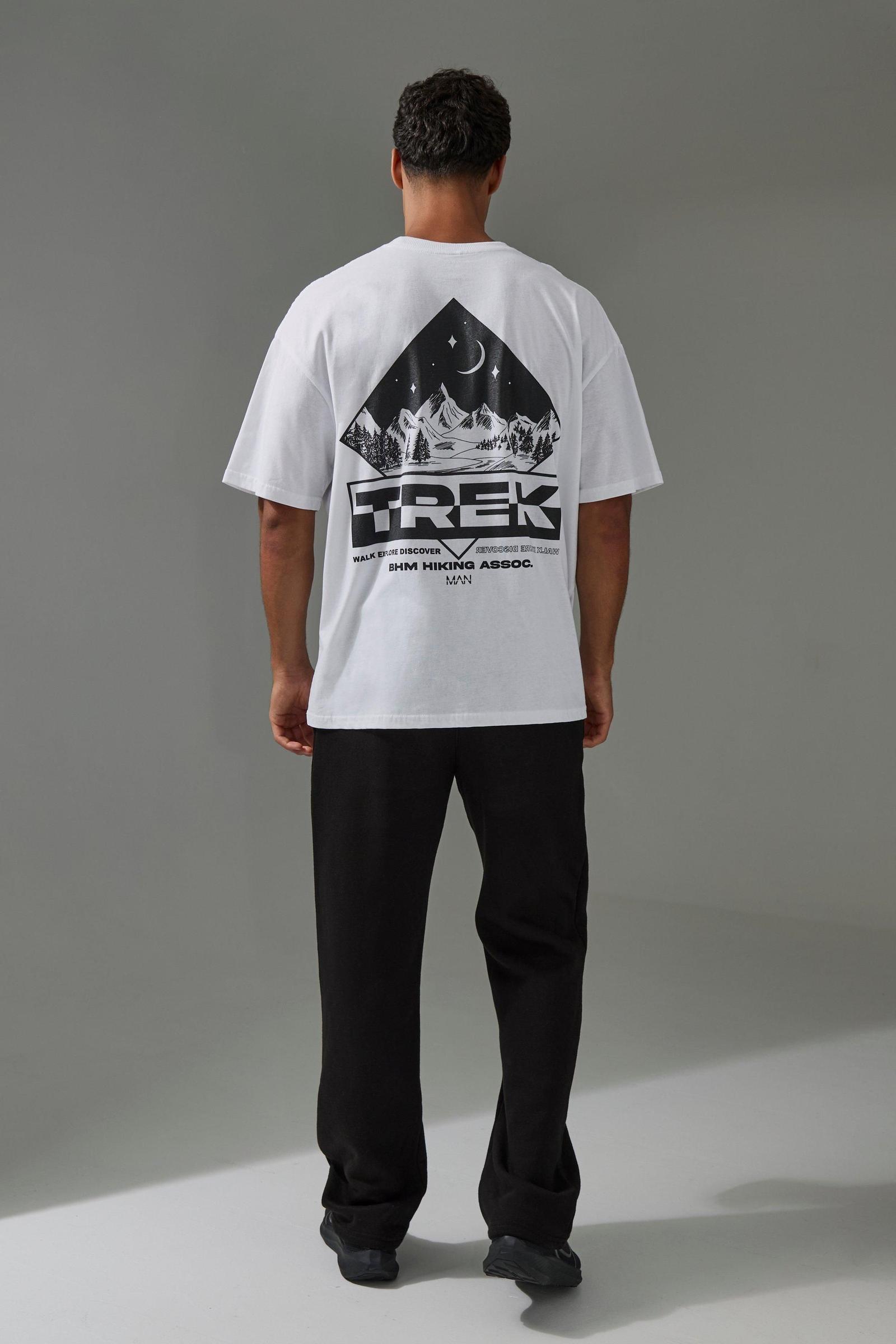 biały t-shirt oversize print 