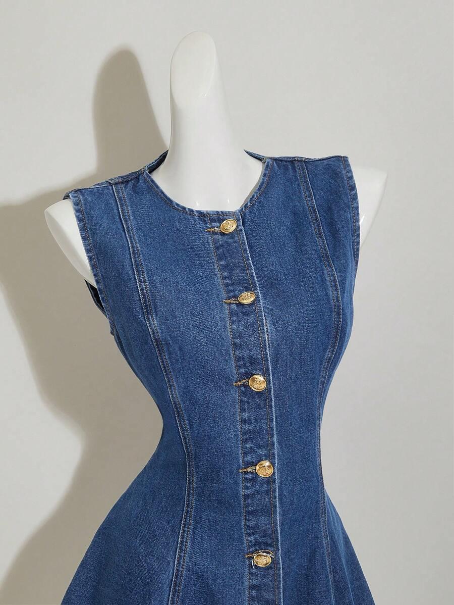 NIEBIESKA SUKIENKA JEANS