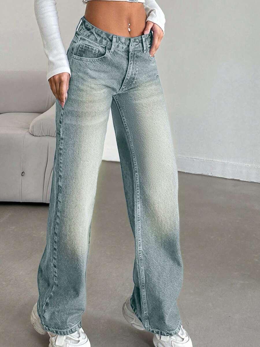 spodnie jeans wysoki stan