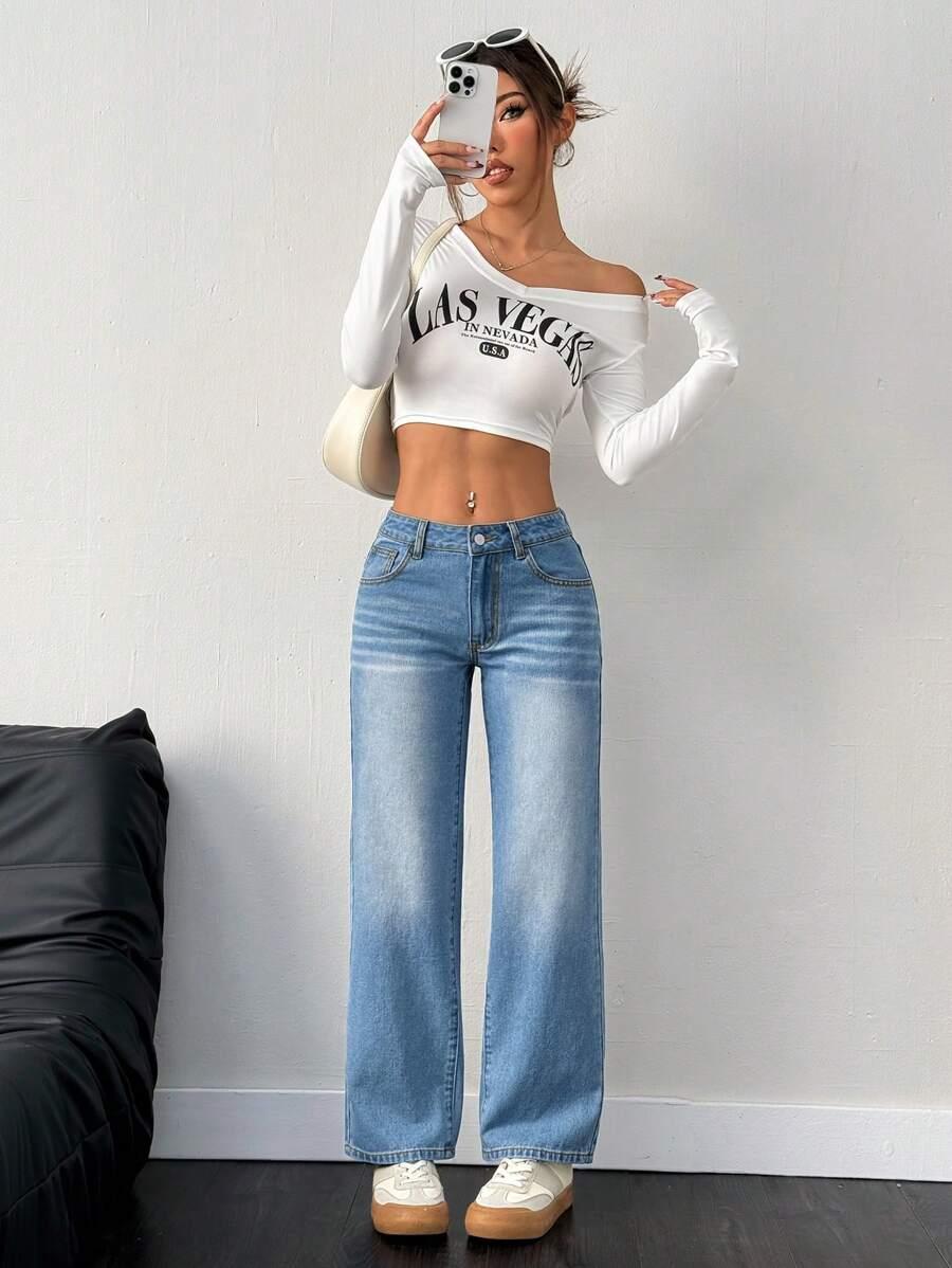 proste spodnie jeans