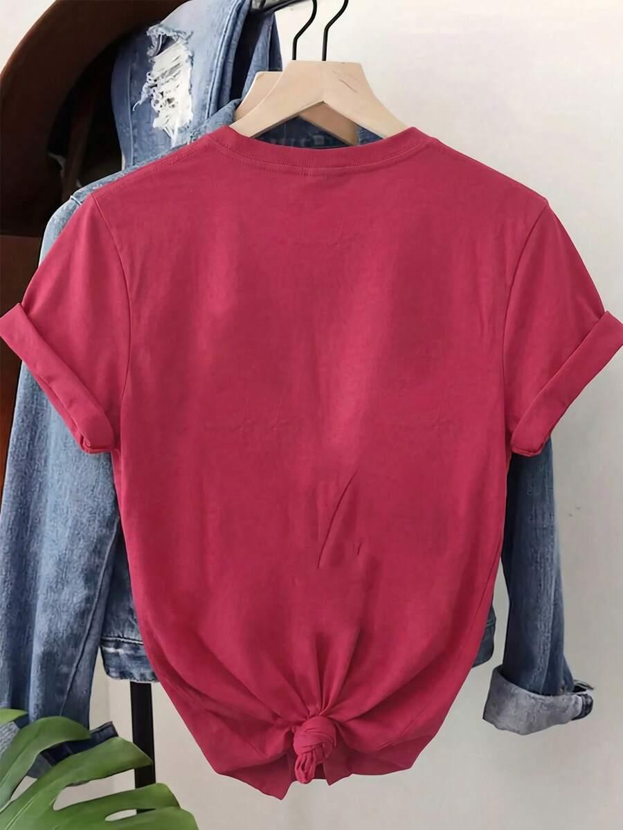 RÓŻOWY T-SHIRT print