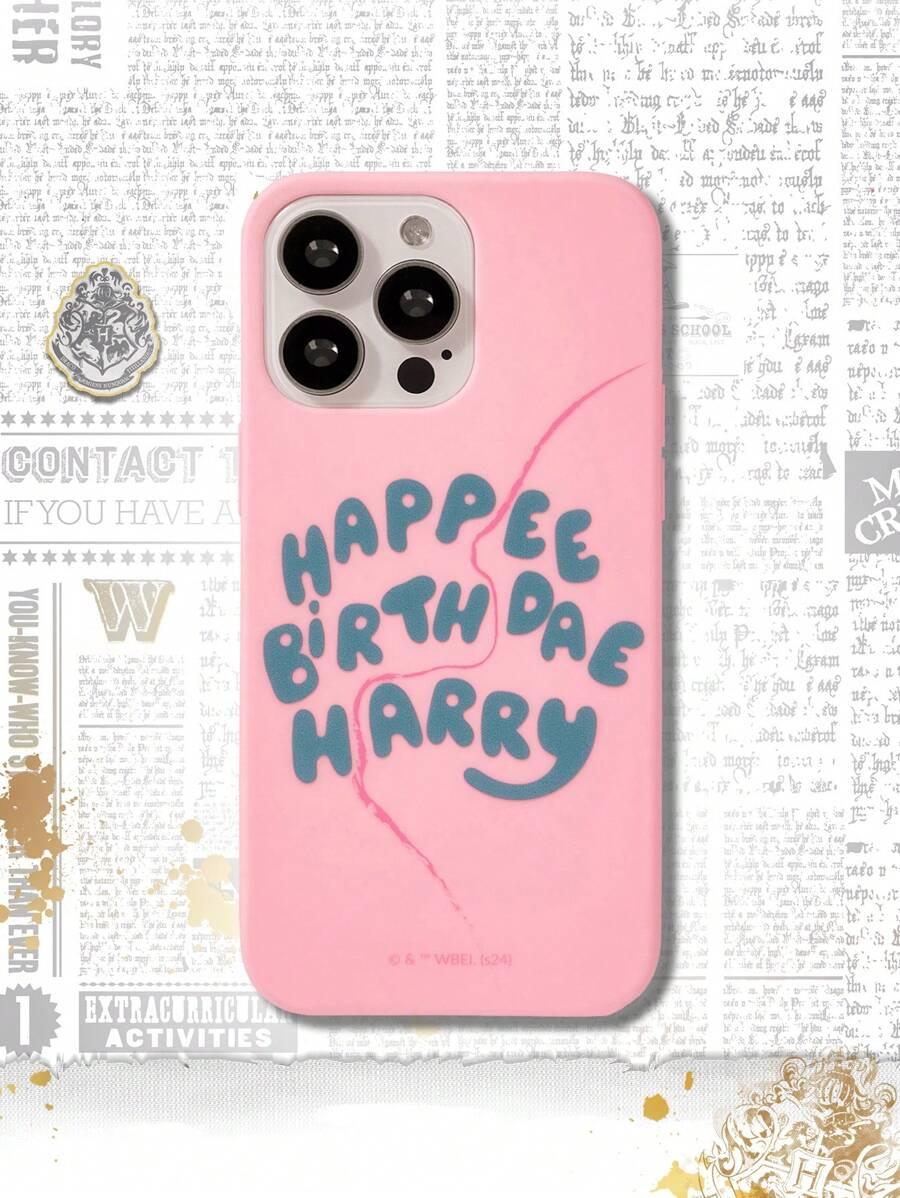 różowe etui napisy iphone 16