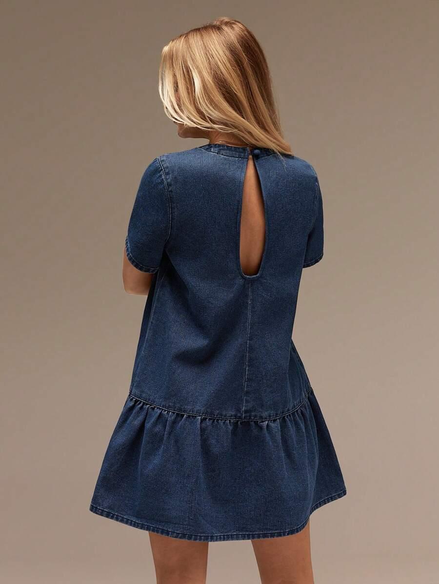 JEANSOWA MINI SUKIENKA