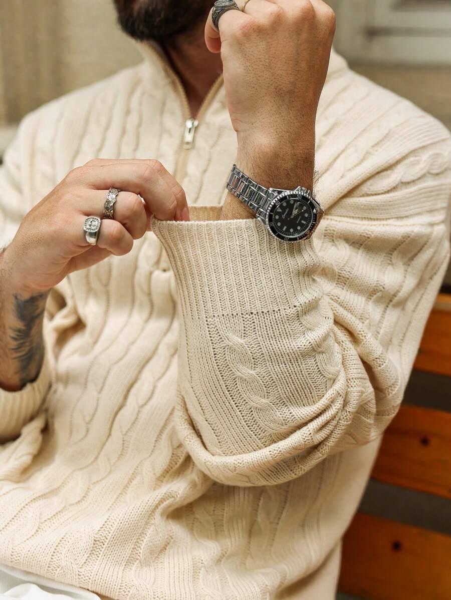 SWETER MĘSKI STÓJKA ZAMEK REGULAR